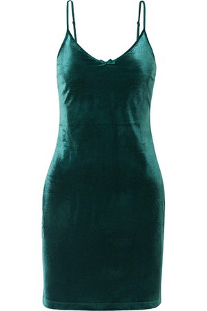 Solid & Striped | Velvet mini dress | NET-A-PORTER.COM