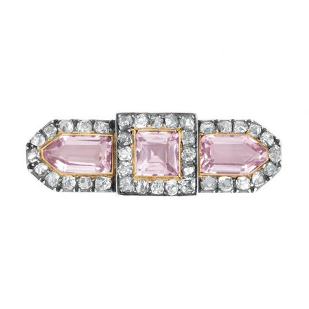 Antique Silver, Gold, Pink Topaz and Diamond Brooch for Sale at Auction on Wed, 12/08/2010 - 07:00 - Important Estate Jewelry | Doyle Auction House