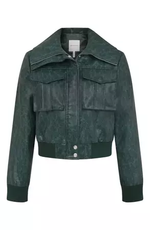 Avec Les Filles Faux-Ever Leather™ Crop Bomber Jacket | Nordstrom