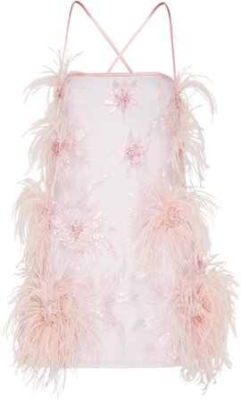 macgraw Candy Feather-Trim Tulle Camisole