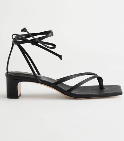 black strappy sandal
