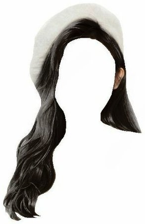 Black hair with white beret (sugar high edit)