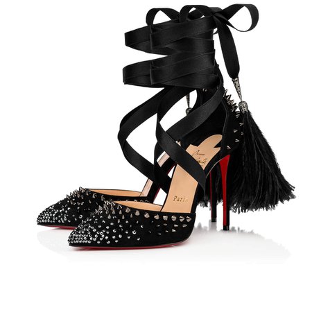 Black Fairy 100 Version Black Ostrich - Women Shoes - Christian Louboutin