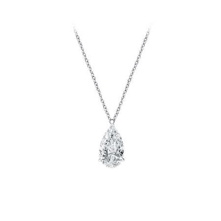 Pear Shape Diamond Pendant Necklace Classic Graff, Graff