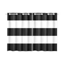 Black White Stripes Kitchen Curtain 26'' X 39''(2 Pieces, 1 Design) – Rockin Docks Deluxephotos