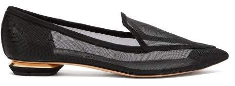 Beya Mesh And Suede Loafers - Womens - Black