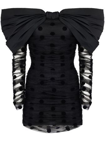 Nina Ricci oversized-bow Neckline Tulle Dress - Farfetch