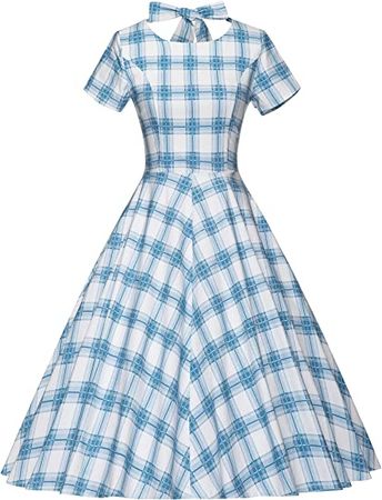 Amazon.com: GownTown Womens 1950s Vintage Retro Party Swing Pocket Rockabillty Stretchy Dress : Clothing, Shoes & Jewelry