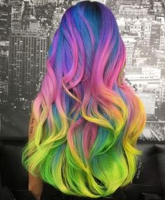 Pinterest png rainbow hair