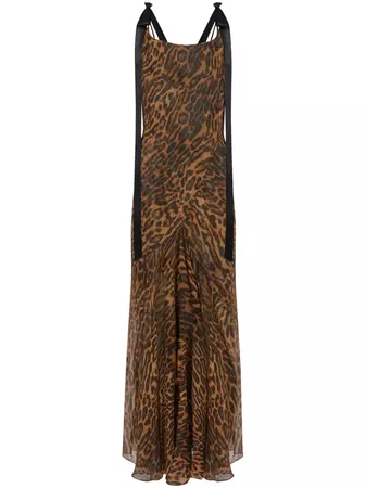 Nina Ricci leopard-print Silk Maxi Dress - Farfetch