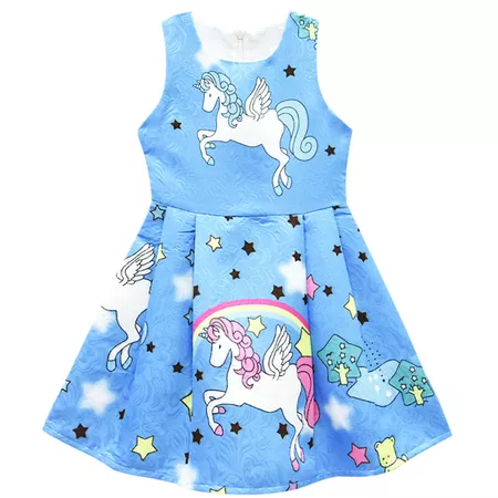 Unicorn Dress 2018 Summer Dresses for Girls Princess Birthday Party Dress Children Trolls Costume Kids Clothes Vestido 3 10Y-in Dresses from Mother & Kids on Aliexpress.com | Alibaba Group