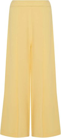Pacifica Pleated High-Rise Wool Pants