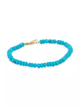 Jia Jia Nevada 14K Yellow Gold & Turquoise Beaded Bracelet