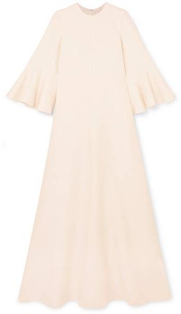 Wool And Silk-blend Crepe Gown - Ivory
