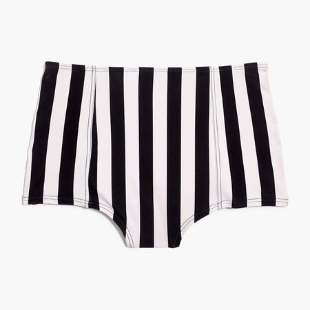 High-waisted bikini bottom in stripe