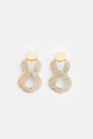 Diamante Statement Drop Earrings | Karen Millen