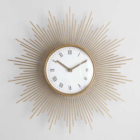 Round Mid Century Spoke Wall Clock | World Market