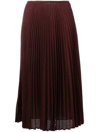 Fendi Perforated Pleated Skirt - Farfetch