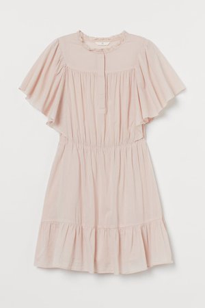 Butterfly-sleeved Dress - Light pink - Ladies | H&M US
