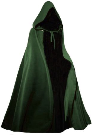 Green hooded cloak