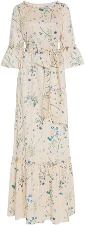 Belted Floral Maxi Dress