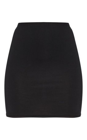 Basic Black Jersey Mini-Skirt | PrettyLittleThing