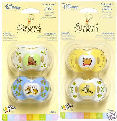 2 Pacifiers Sincerely Pooh 0 MO The First Years for sale online | eBay