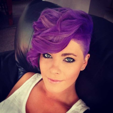 side shaved purple hair - Google Search