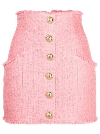 Balmain high-waisted Tweed Skirt - Farfetch