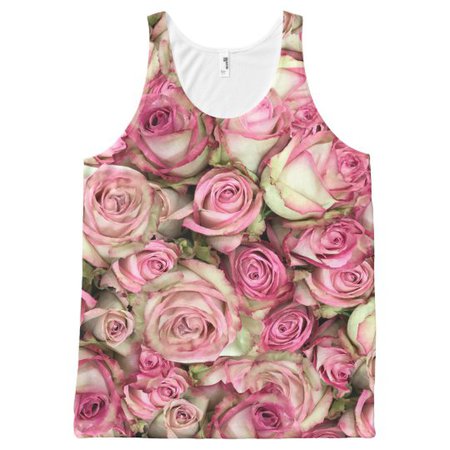 Your Pink Roses All-Over-Print Tank Top | Zazzle.com