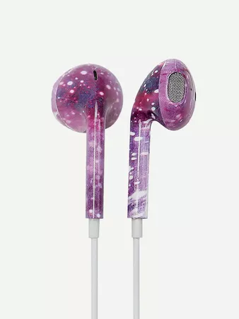 Galaxy Print Ear Pods With Box
