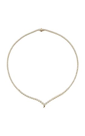 18k Yellow Gold Zen Riviere Necklace By Ondyn | Moda Operandi