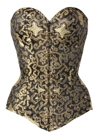 black and gold corset