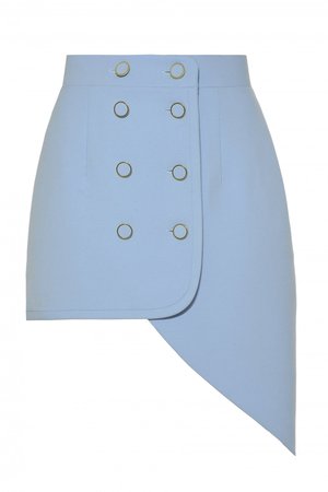 GEORGE KEBURIA - Light Blue Asymmetric Skirt