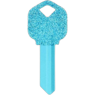 DIVA #66 Glitter Key Blank blue