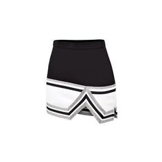 Silver and Black Cheerleading Top and Skirt