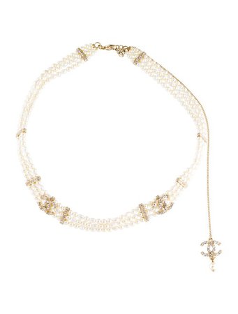 Chanel Faux Pearl & Crystal Necklace - Necklaces - CHA286882 | The RealReal