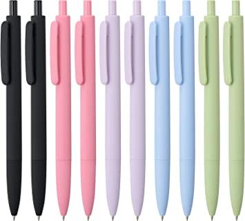LINFANC Black Gel Pens Fine Point Smooth Writing Pens Bulk, Soft Touch Cute Pens Aesthetic School Supplies, 0.5mm Black Ink Pens for Journaling, Cute Office Supplies for Women Man 10-Count (LF6051) : Amazon.ca: Office Products