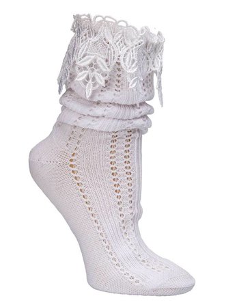 white lacy socks