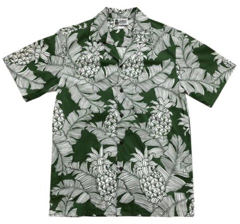 Vintage Pineapple Green Hawaiian Shirt  Aloha Republic