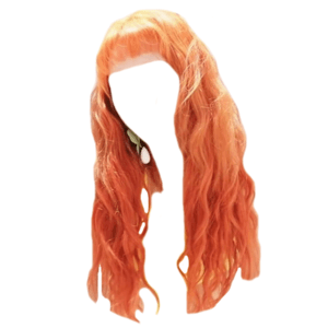 Orange Hair with Bangs PNG