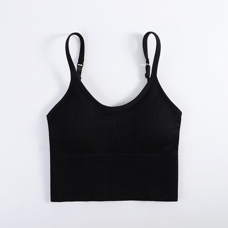 FSDA O Neck 2020 Summer White Crop Top Ribber Women Basic Spaghetti Strap With Bra Cami Black Casual Backless Sexy Tank Tops|Camis| - AliExpress
