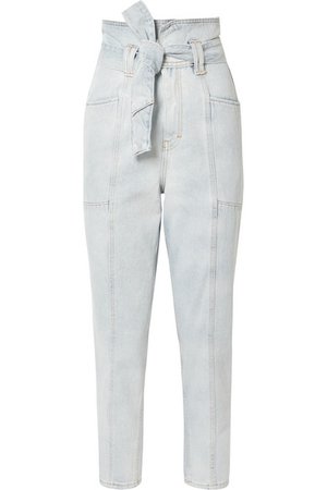 IRO | Vieno belted high-rise tapered jeans | NET-A-PORTER.COM