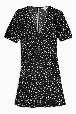 Spot Mini Dress Black | Topshop