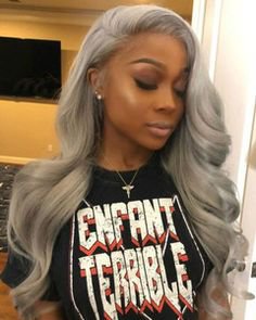 Pinterest - Grey hairstyles for black women Sew in weaves with closure factory cheap price wit | Grey hairstyles for black women Sew in weaves with closure