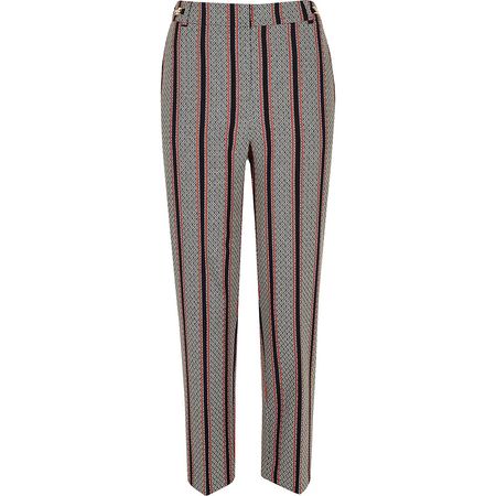 Black stripe snaffle cigarette pants - Cigarette Pants - Pants - women