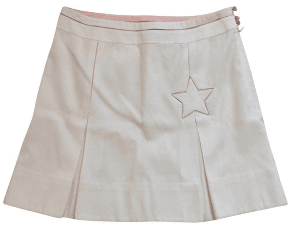 white pale pink star skirt
