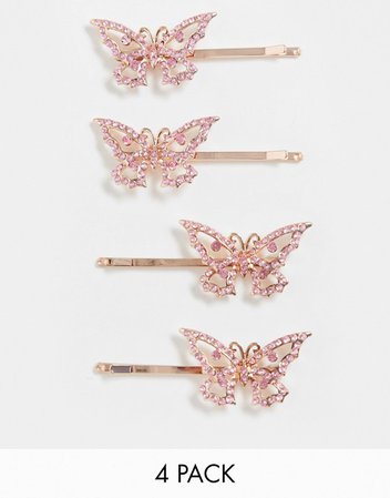 pink butterfly clips - Google Search