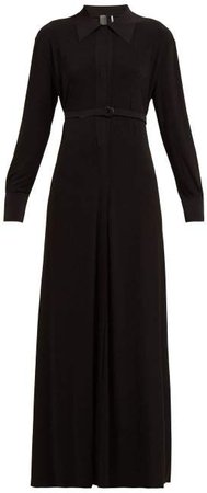 Belted Maxi Dress - Womens - Black