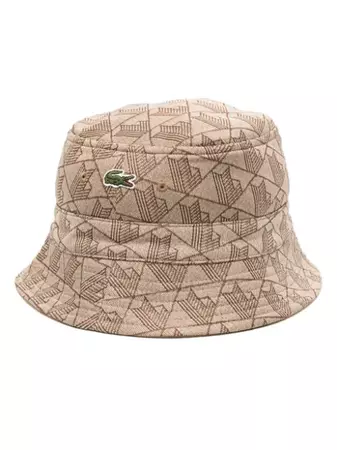 Lacoste logo-patch Reversible Bucket Hat - Farfetch